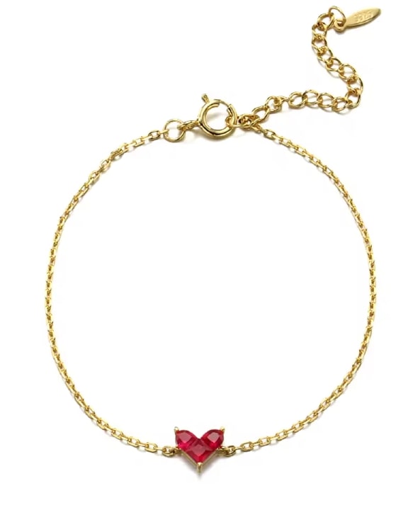 Red series gold-plated gemstone bracelet 