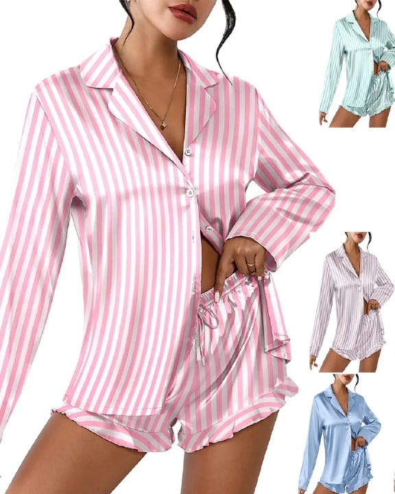 long-sleeved nightwear sets 