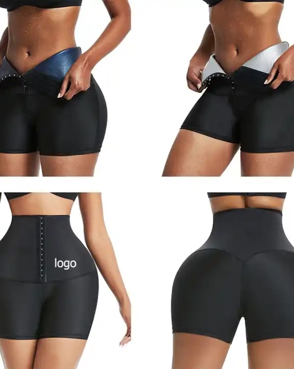 Leggings d'entraînement de taille de sueur abdominale épaissie