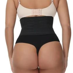 Culotte g-string pour femmes, taille haute, moulante, amincissante, contrôle du ventre